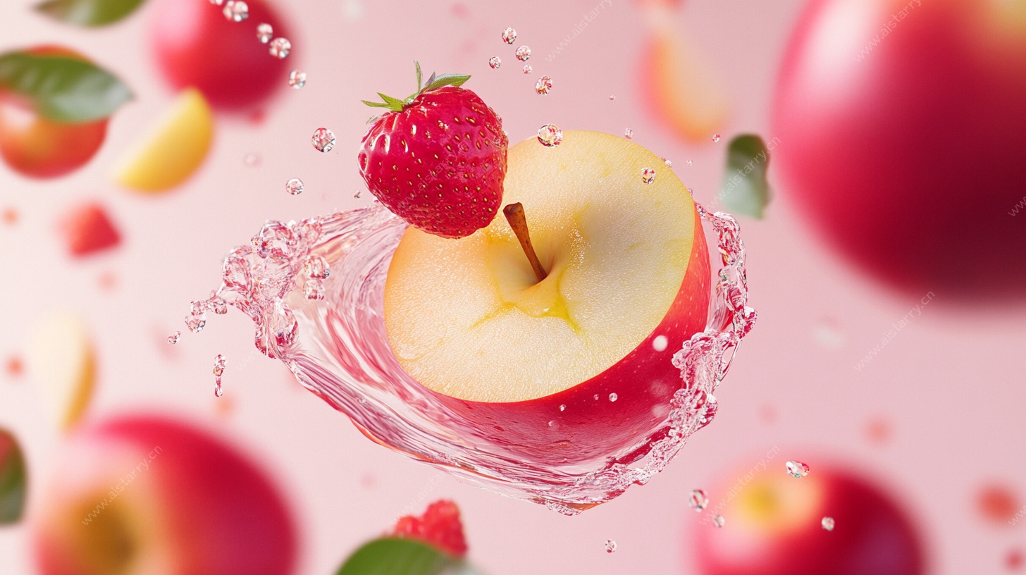 水果飞溅的清新瞬间