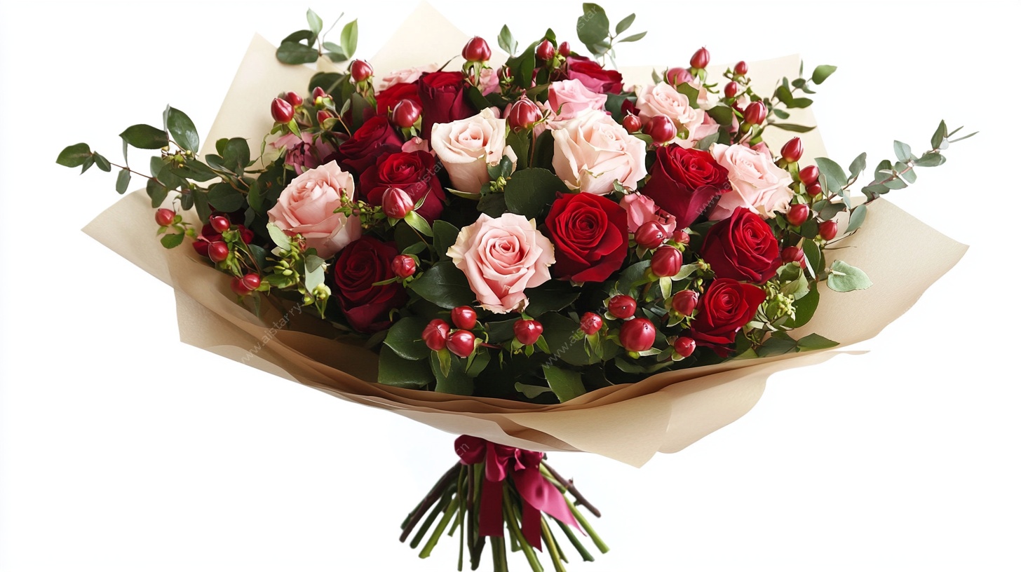 多彩玫瑰鲜花束