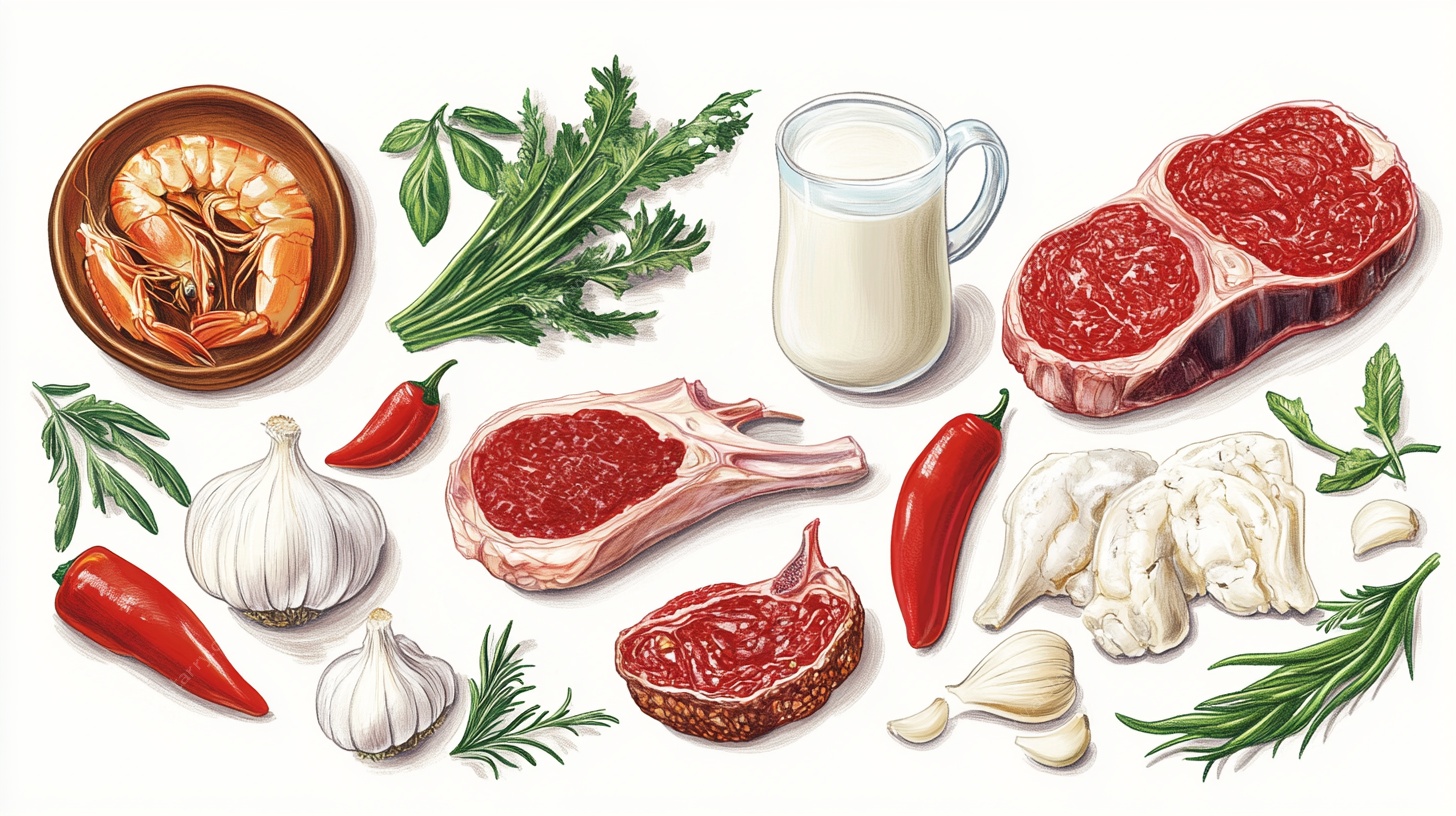 新鲜食材组合图