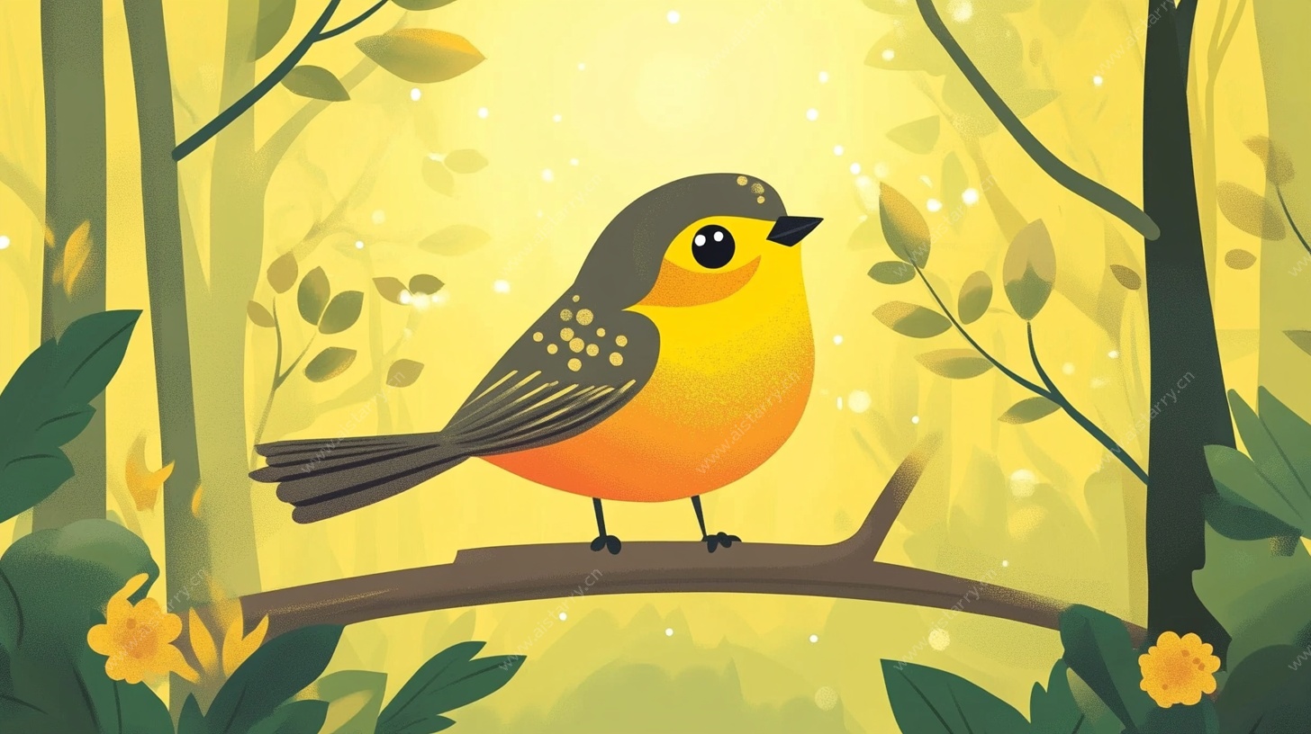枝头小鸟的森林奇遇