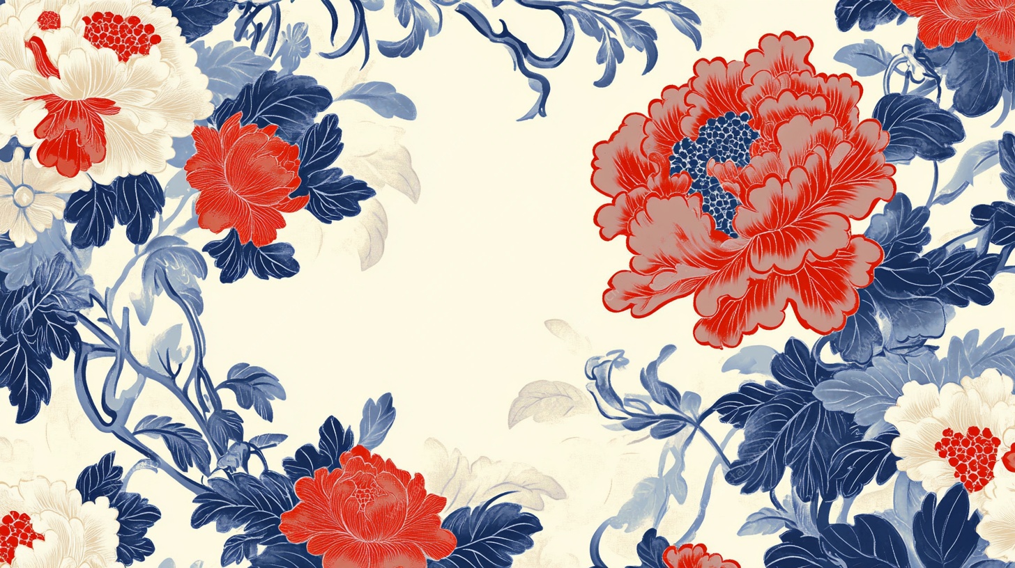 中式花卉图案精美纹样