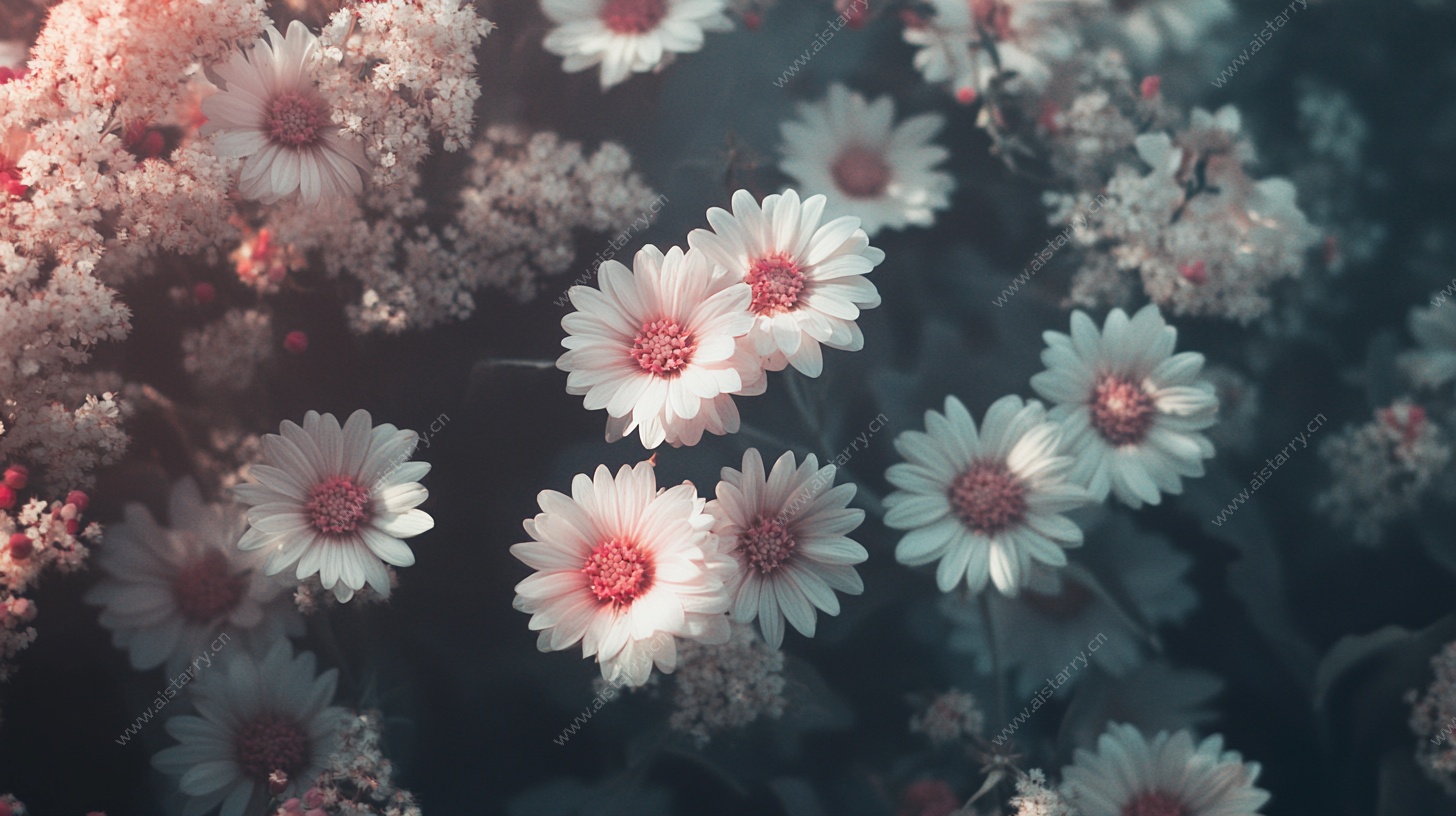 梦幻雏菊花卉特写