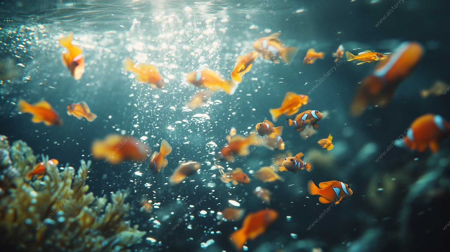 海底鱼群梦幻景象