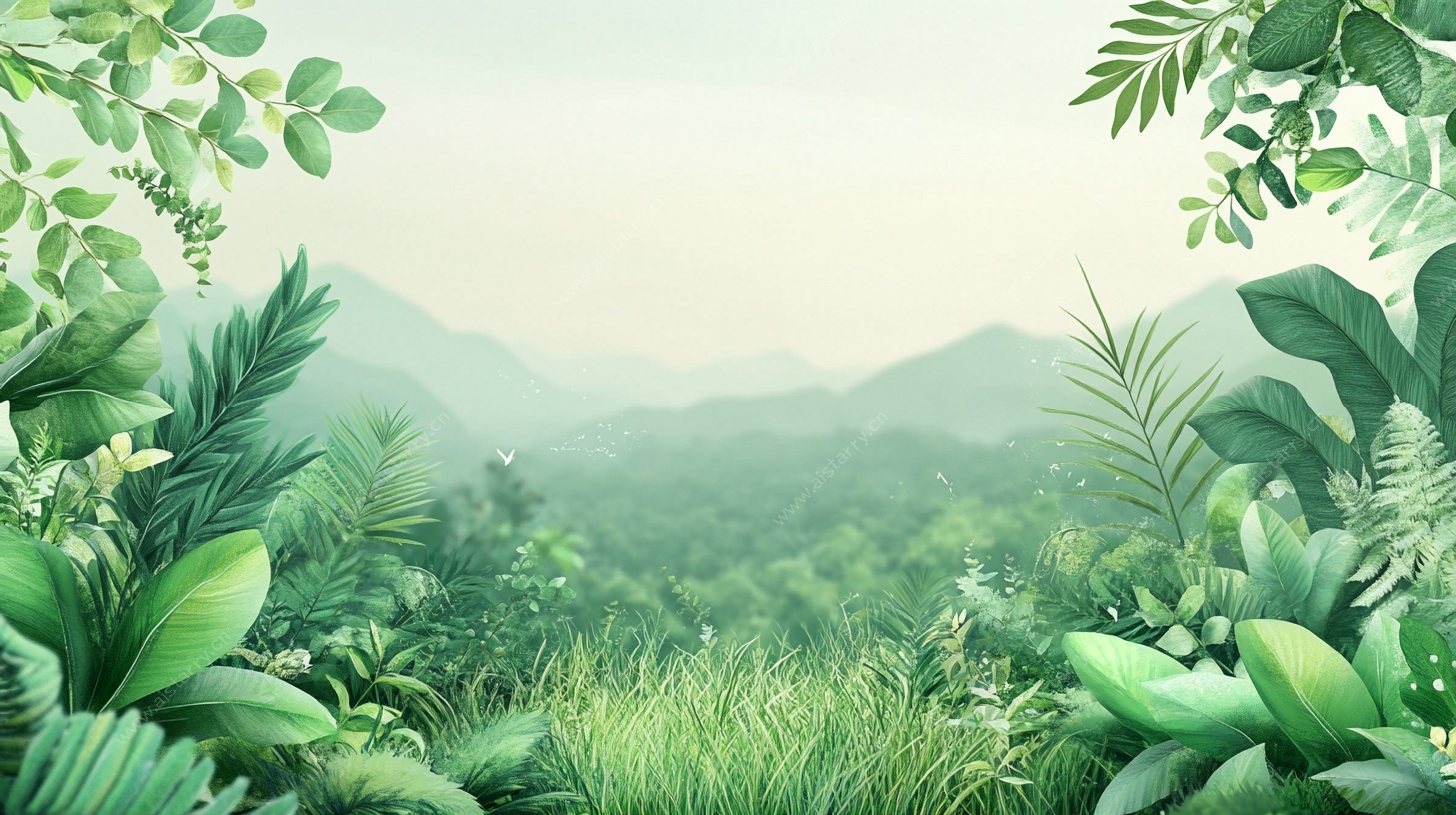 梦幻绿野山林景观