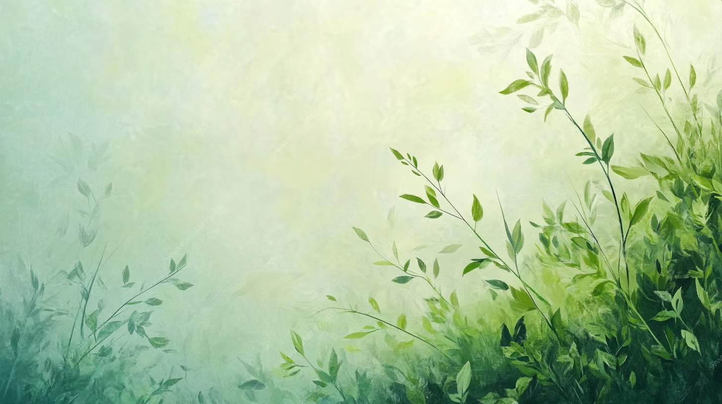 清新绿植梦幻背景图