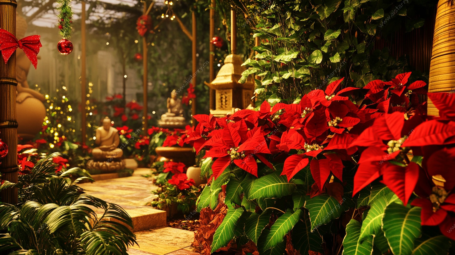 圣诞温室花卉景观