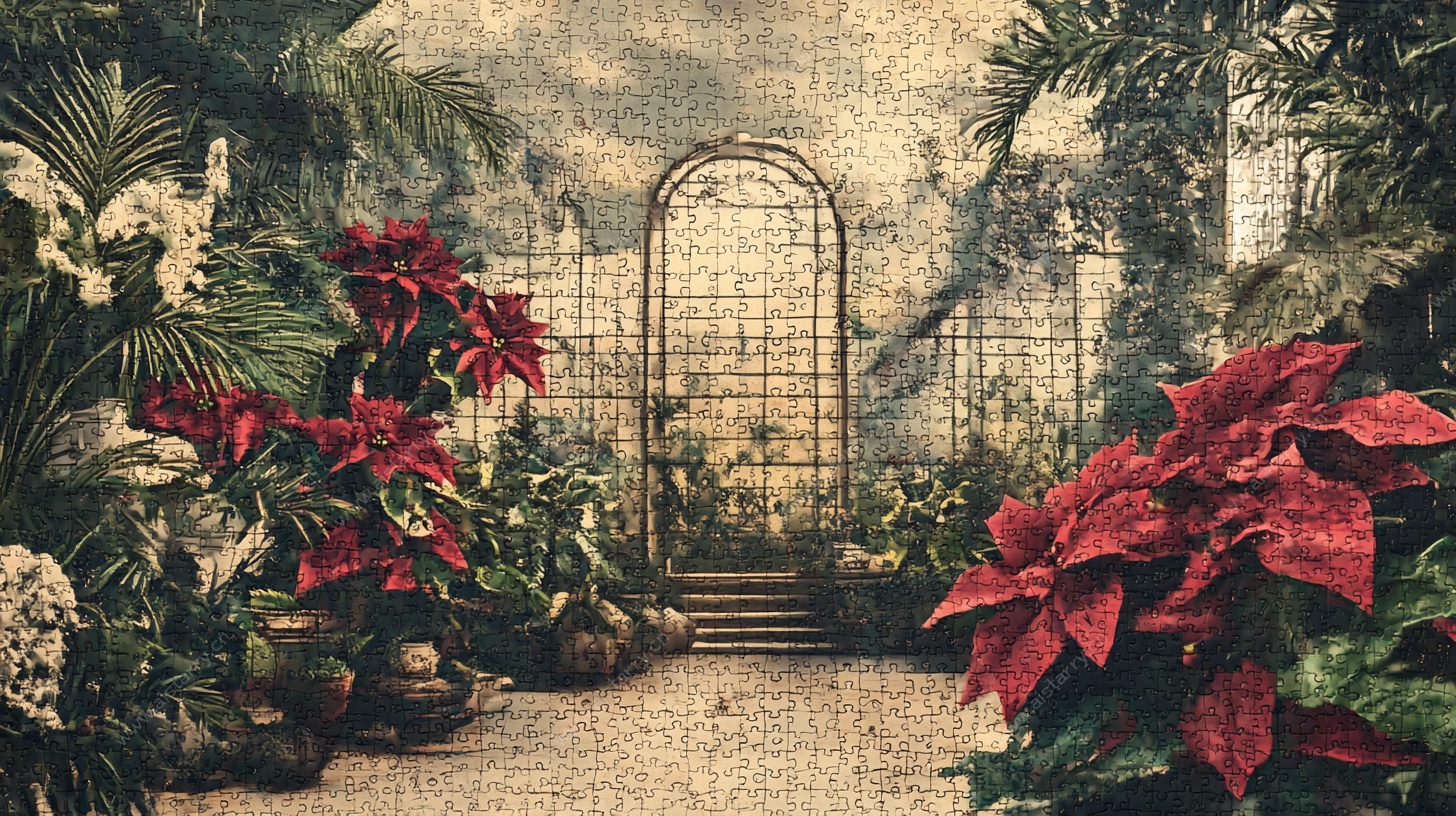 温室中的花卉景致