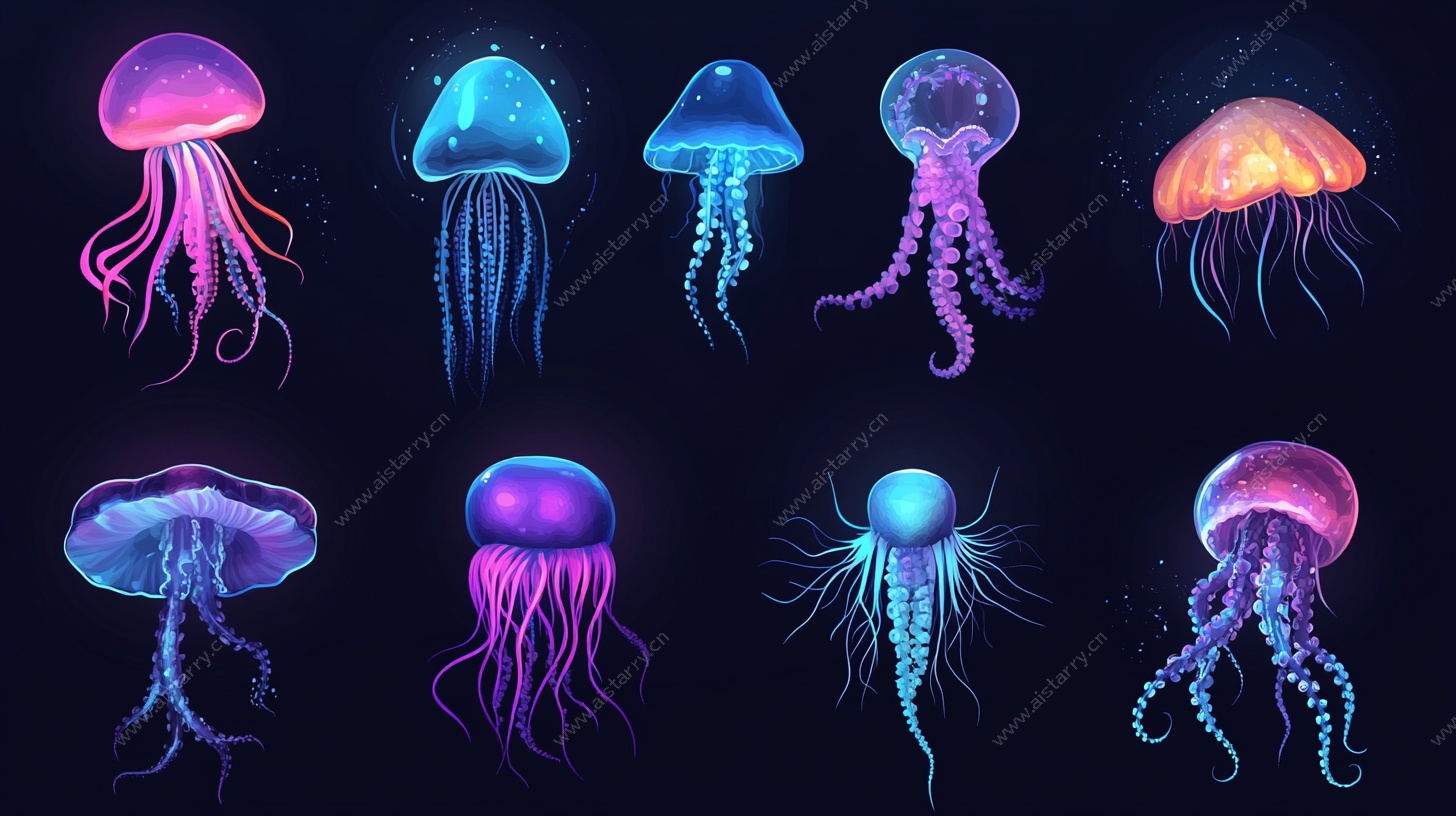 梦幻水母插画组图