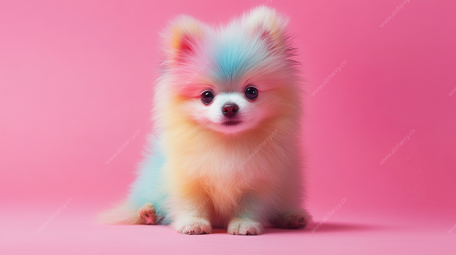 五彩萌宠小博美