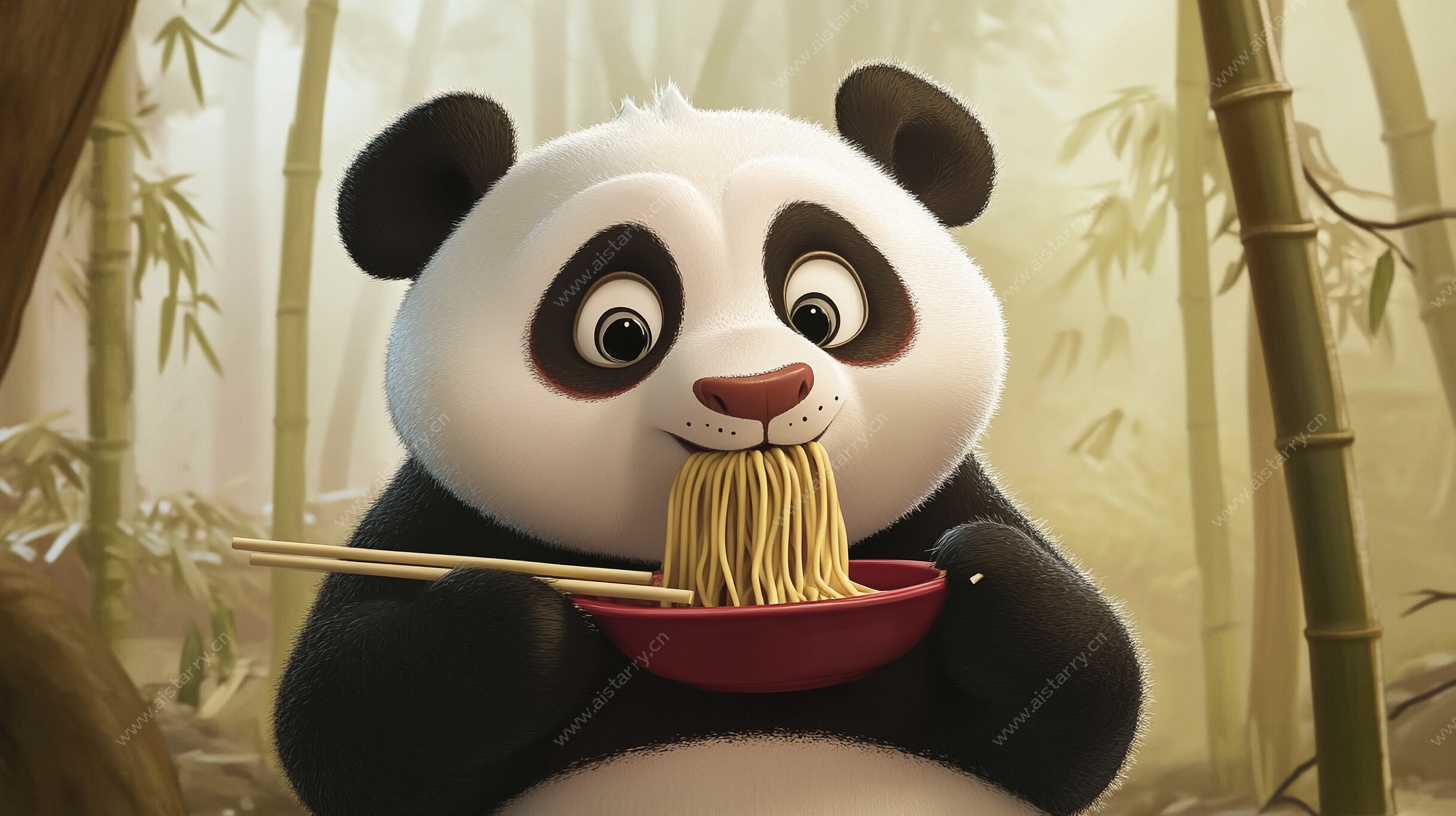 吃面条的功夫熊猫