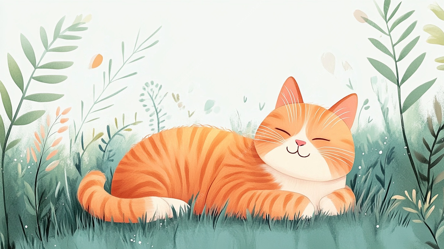 慵懒橘猫的惬意时光