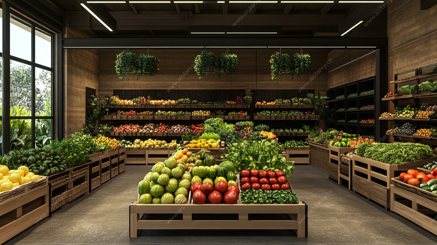 生鲜超市内部蔬果陈列图