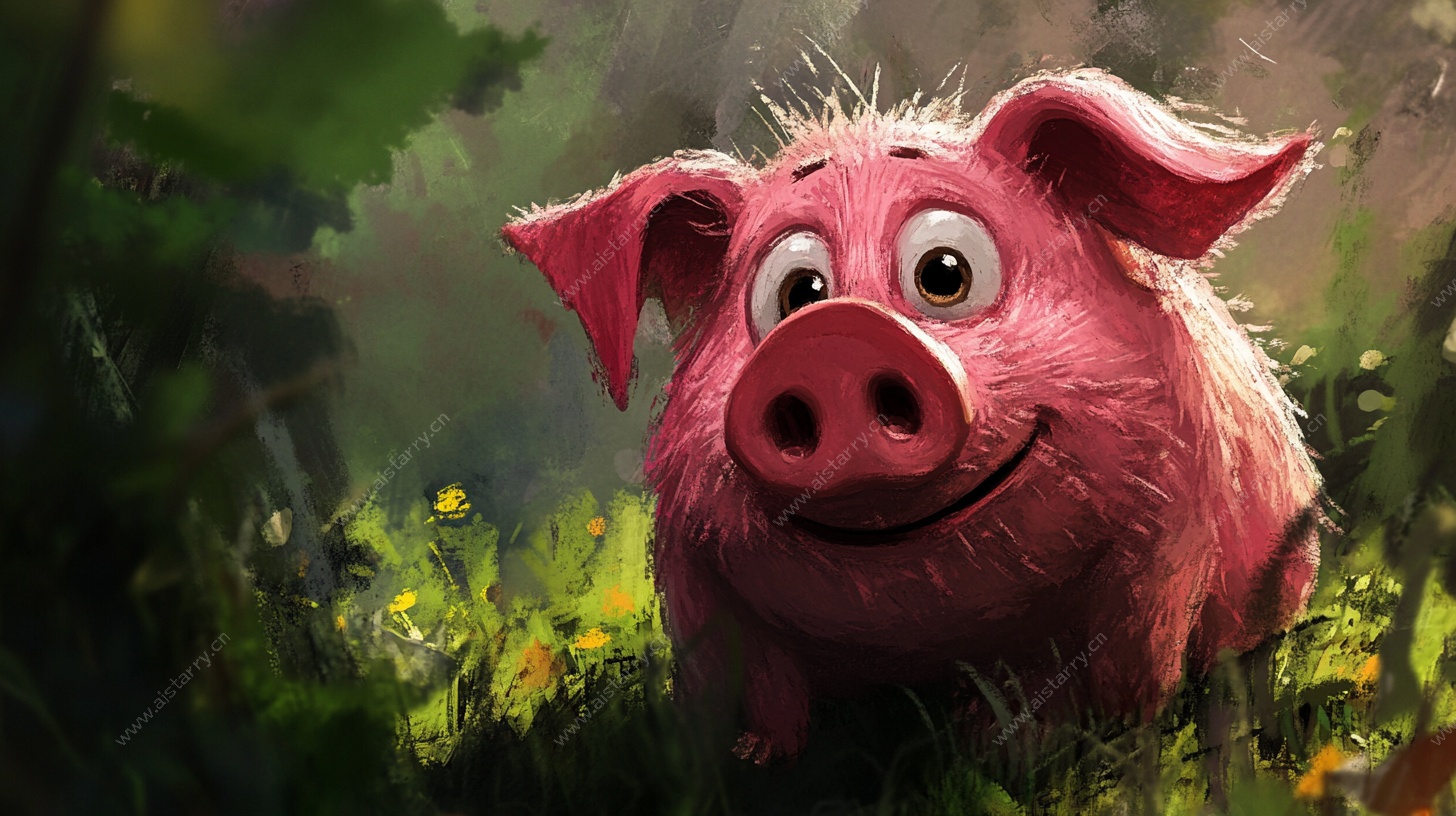 可爱粉红小猪的森林奇遇