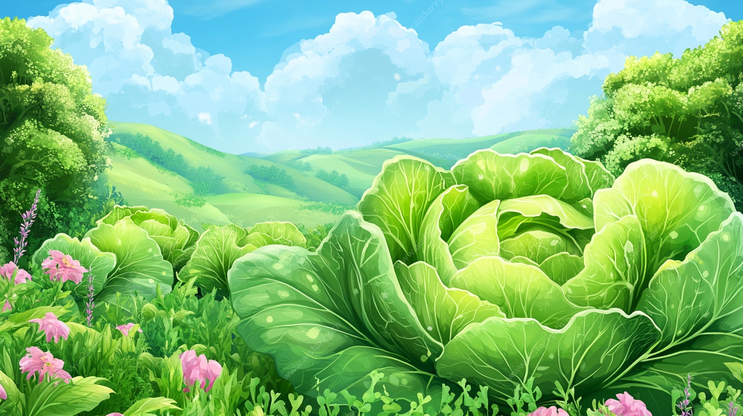 田园卷心菜美景