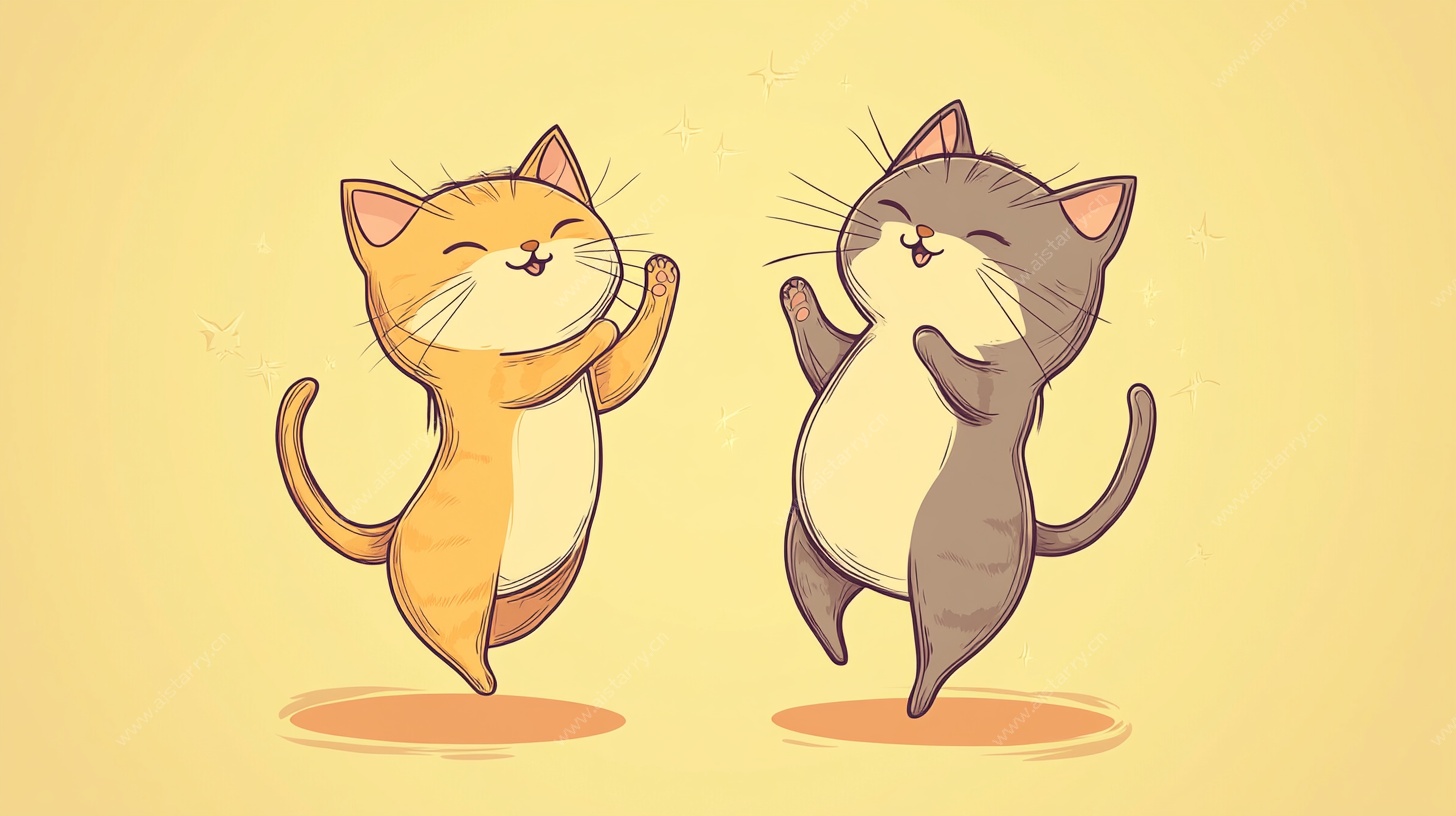 跳舞的双猫