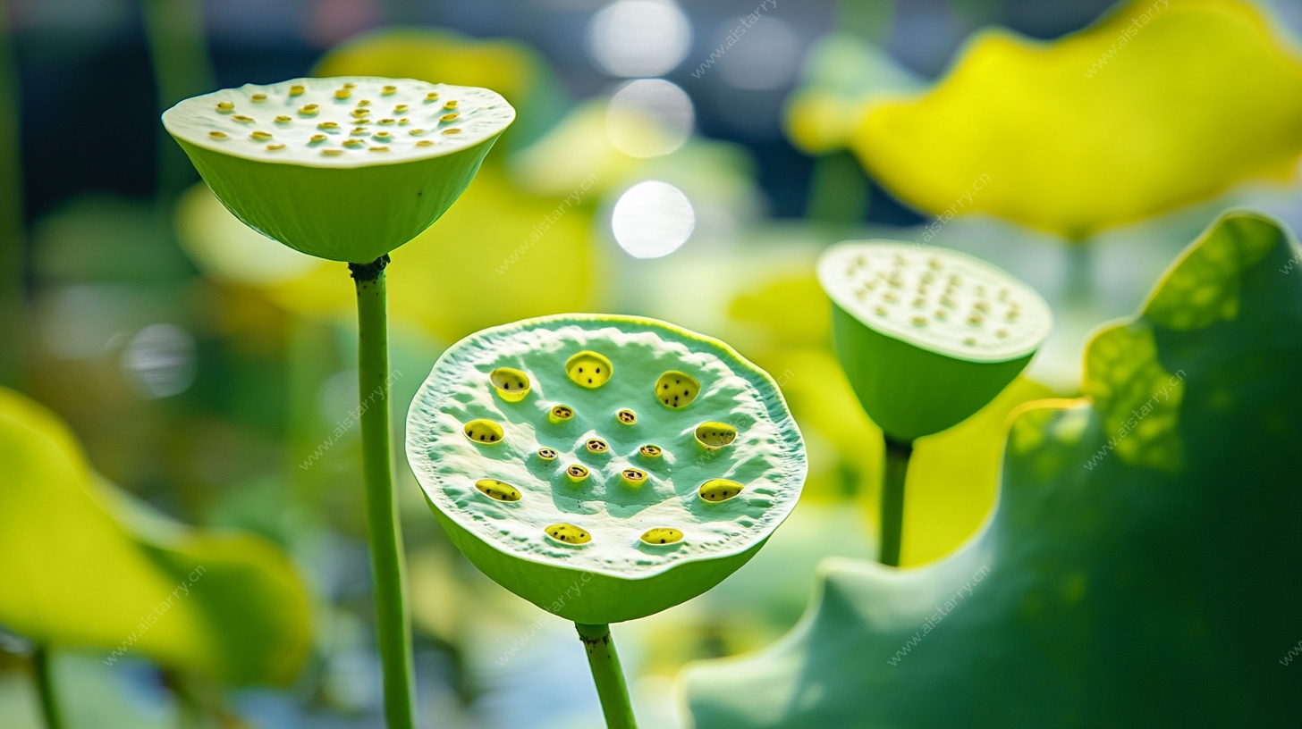 莲蓬特写 夏日清新绿意