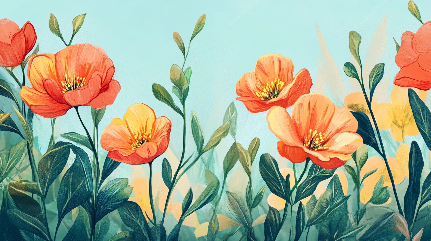 春日绽放的绚烂花朵