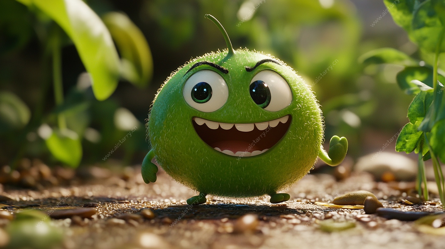 可爱绿毛小怪兽