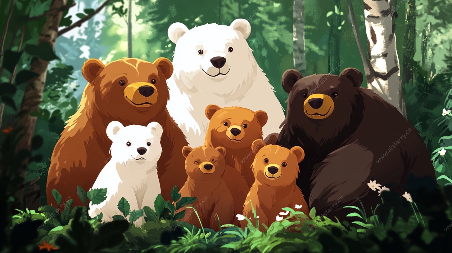 森林中的熊家族