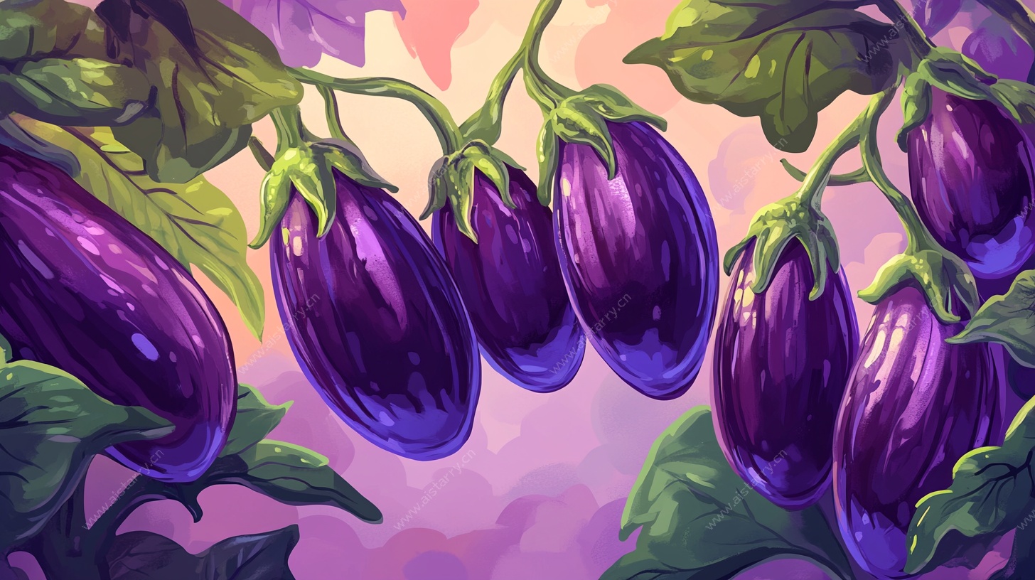紫茄子插画