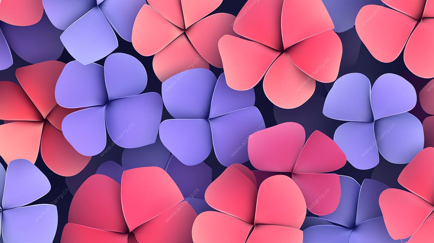 多彩立体花朵图案背景