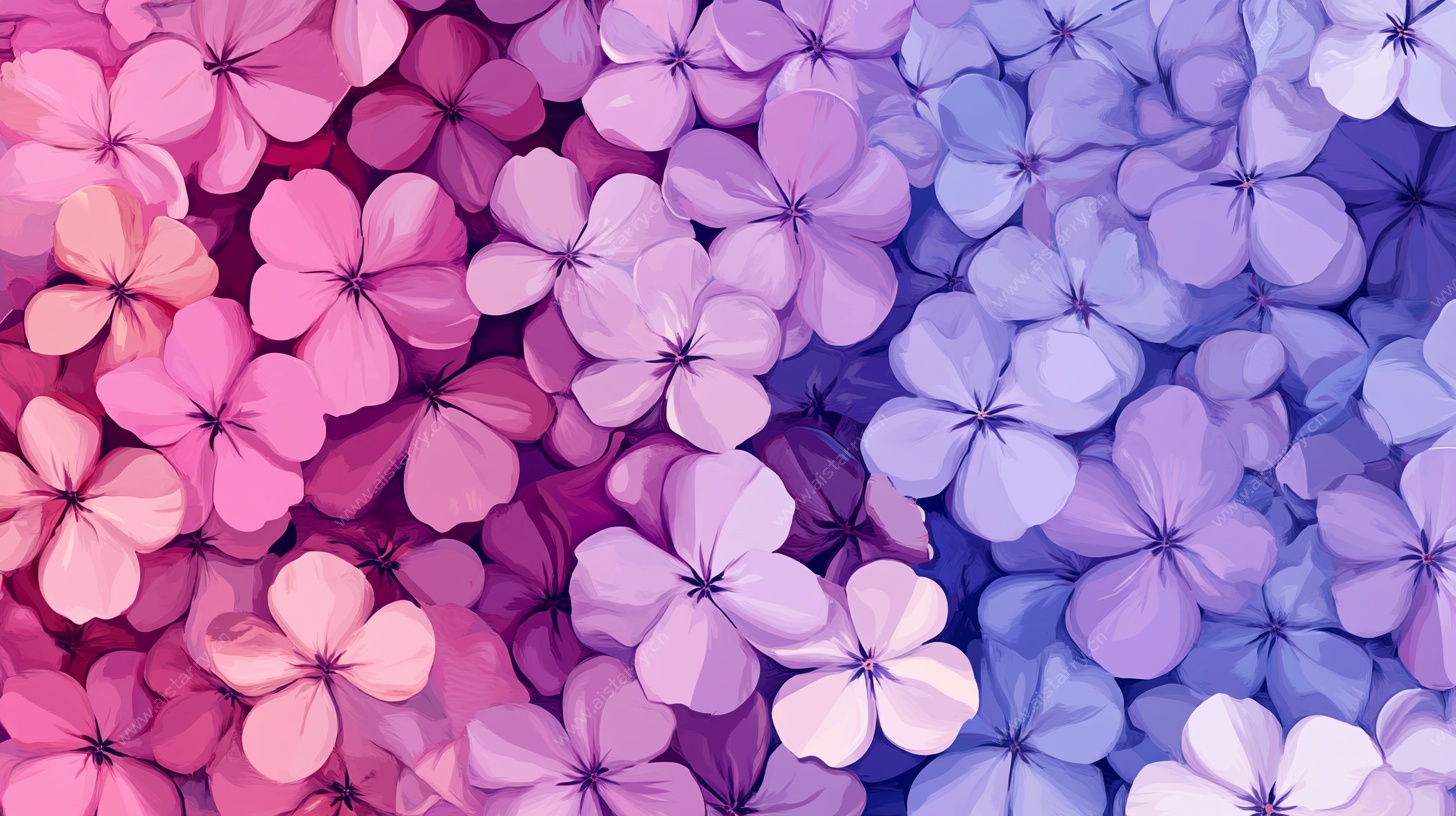 梦幻渐变花卉背景图