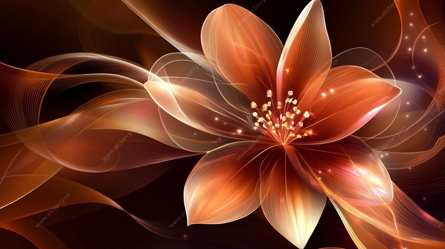 梦幻炫彩花朵背景图