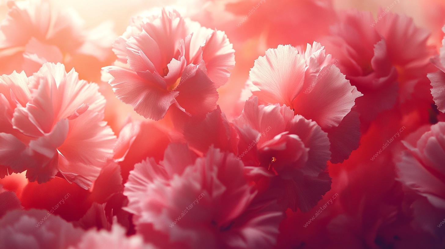 粉色康乃馨特写花卉图