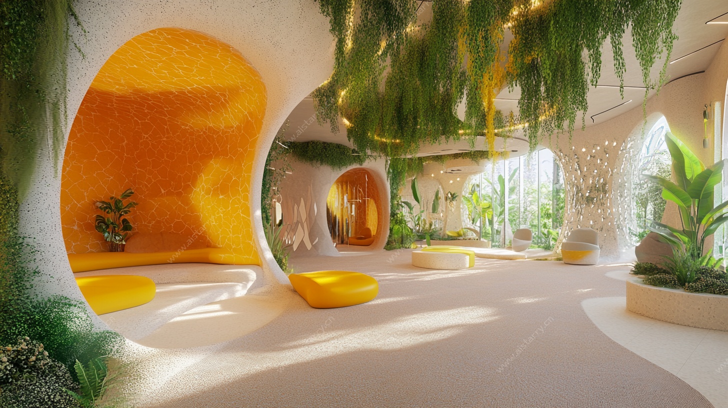 梦幻绿植室内空间场景