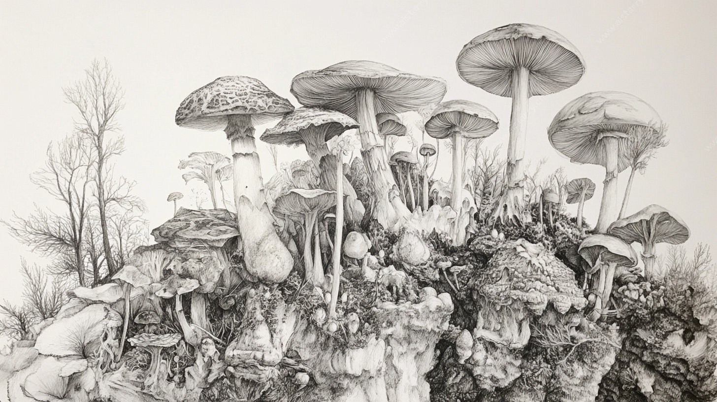 蘑菇奇幻群生图