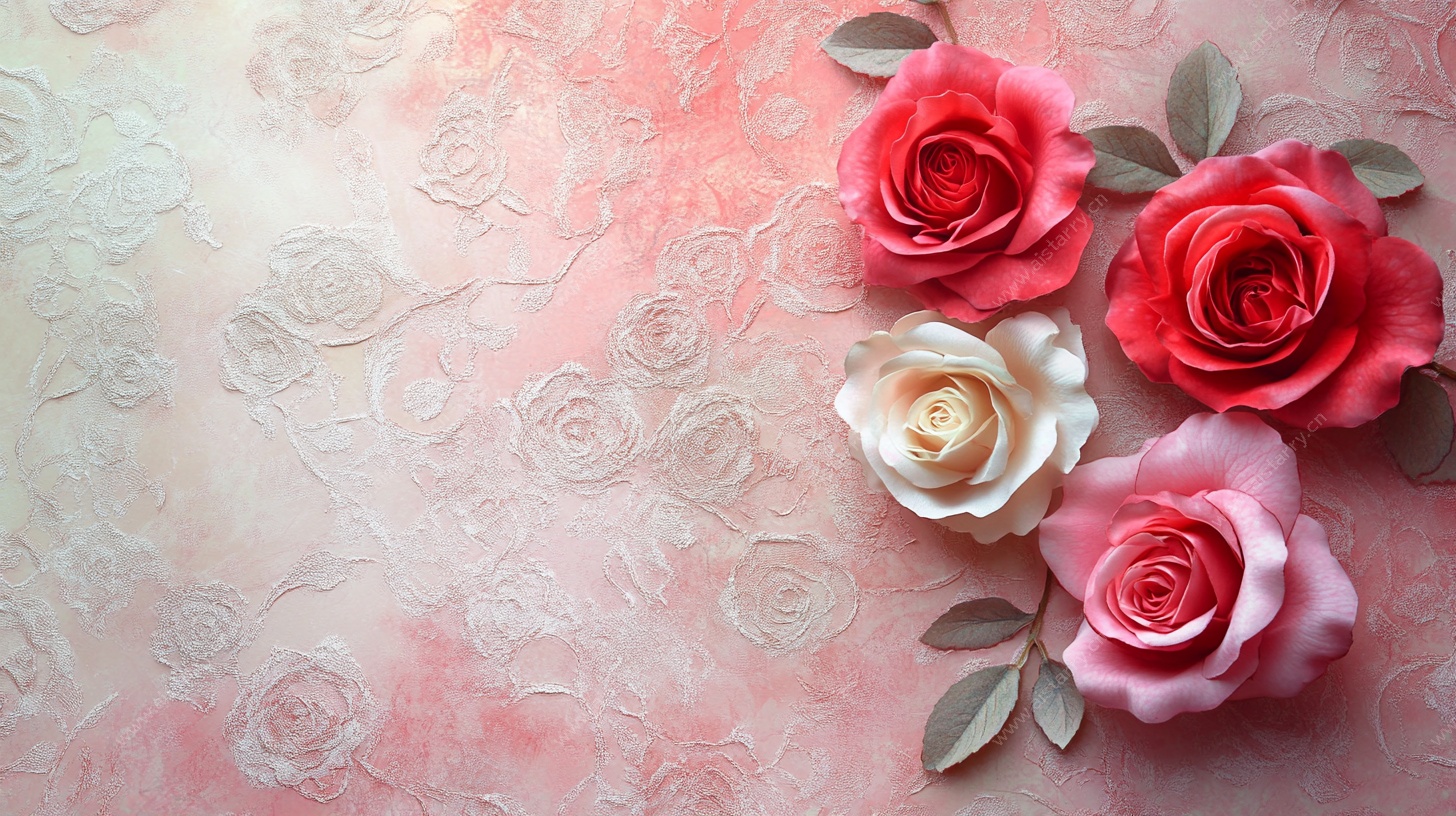 多彩玫瑰装饰图