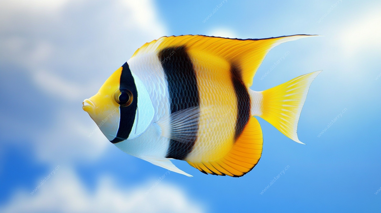 翱翔蓝天的热带鱼