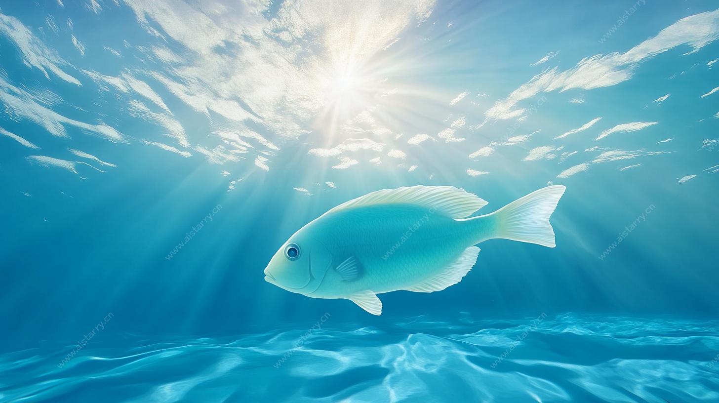 阳光下的深海游鱼