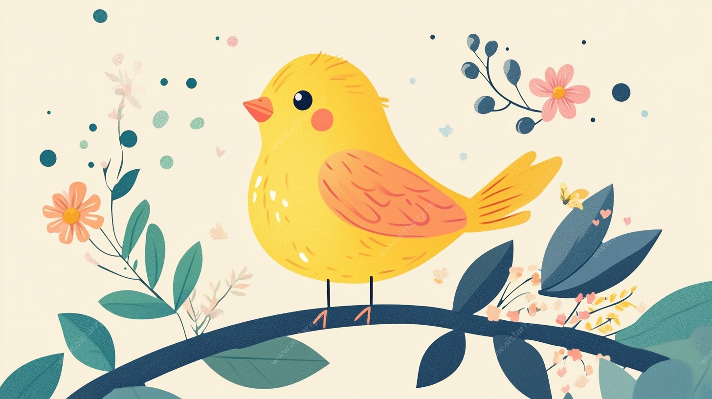 枝头小黄鸟的春日时光