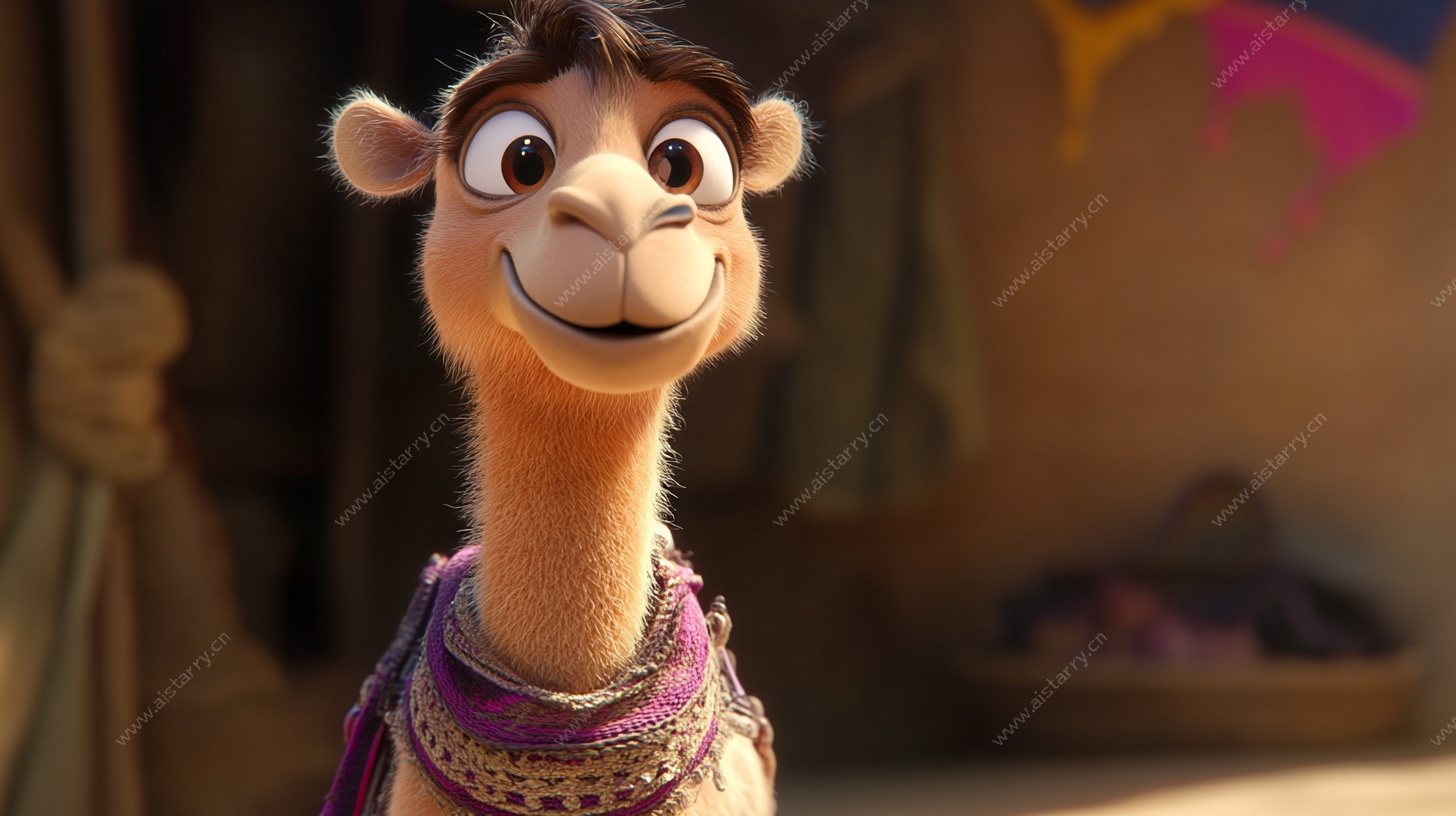 可爱卡通骆驼角色形象