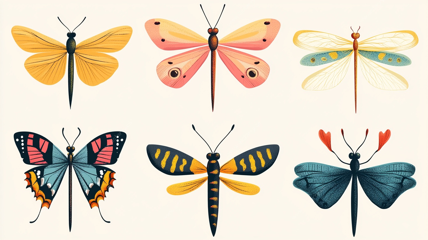 多彩昆虫插画集合