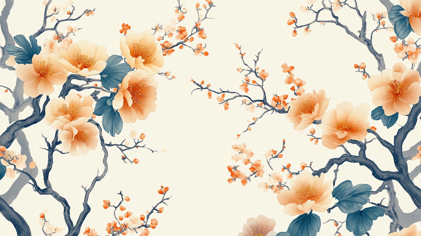 中式花卉装饰画