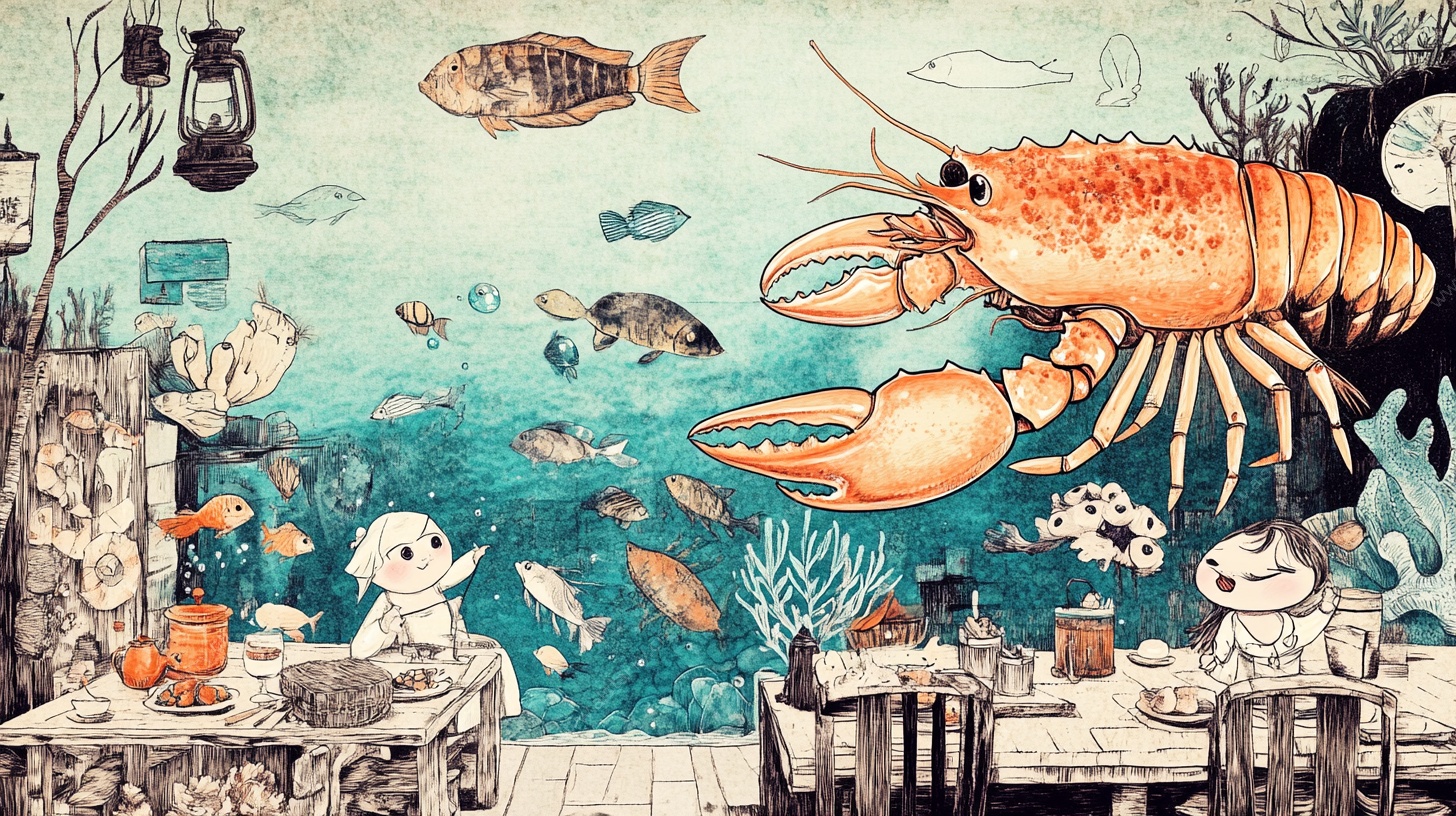 海底餐桌奇幻景象