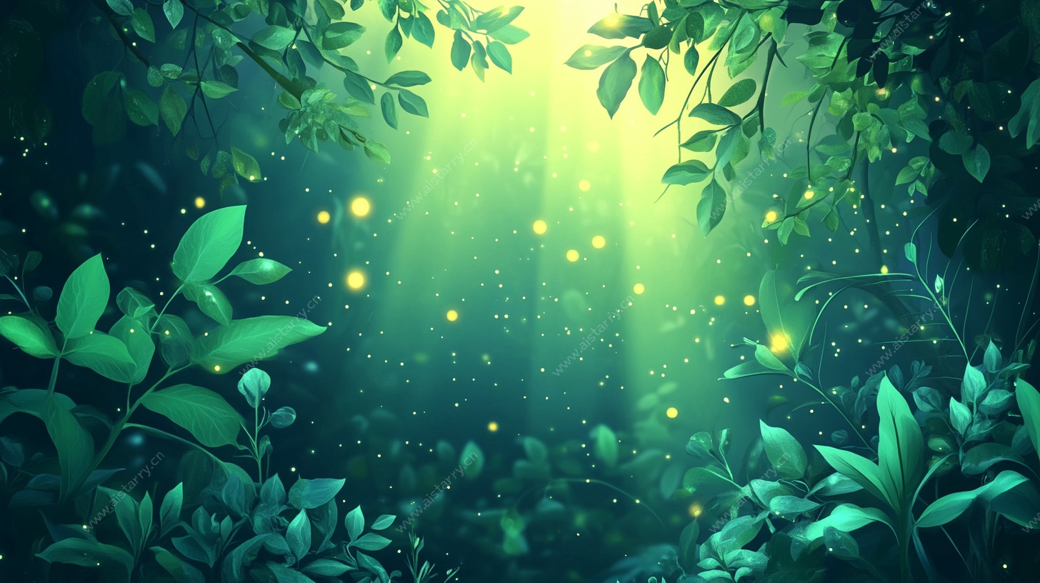 梦幻森林中的萤火之光