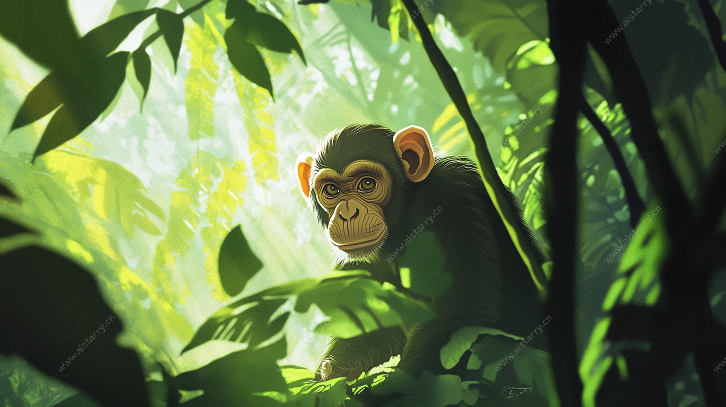 丛林中的黑猩猩