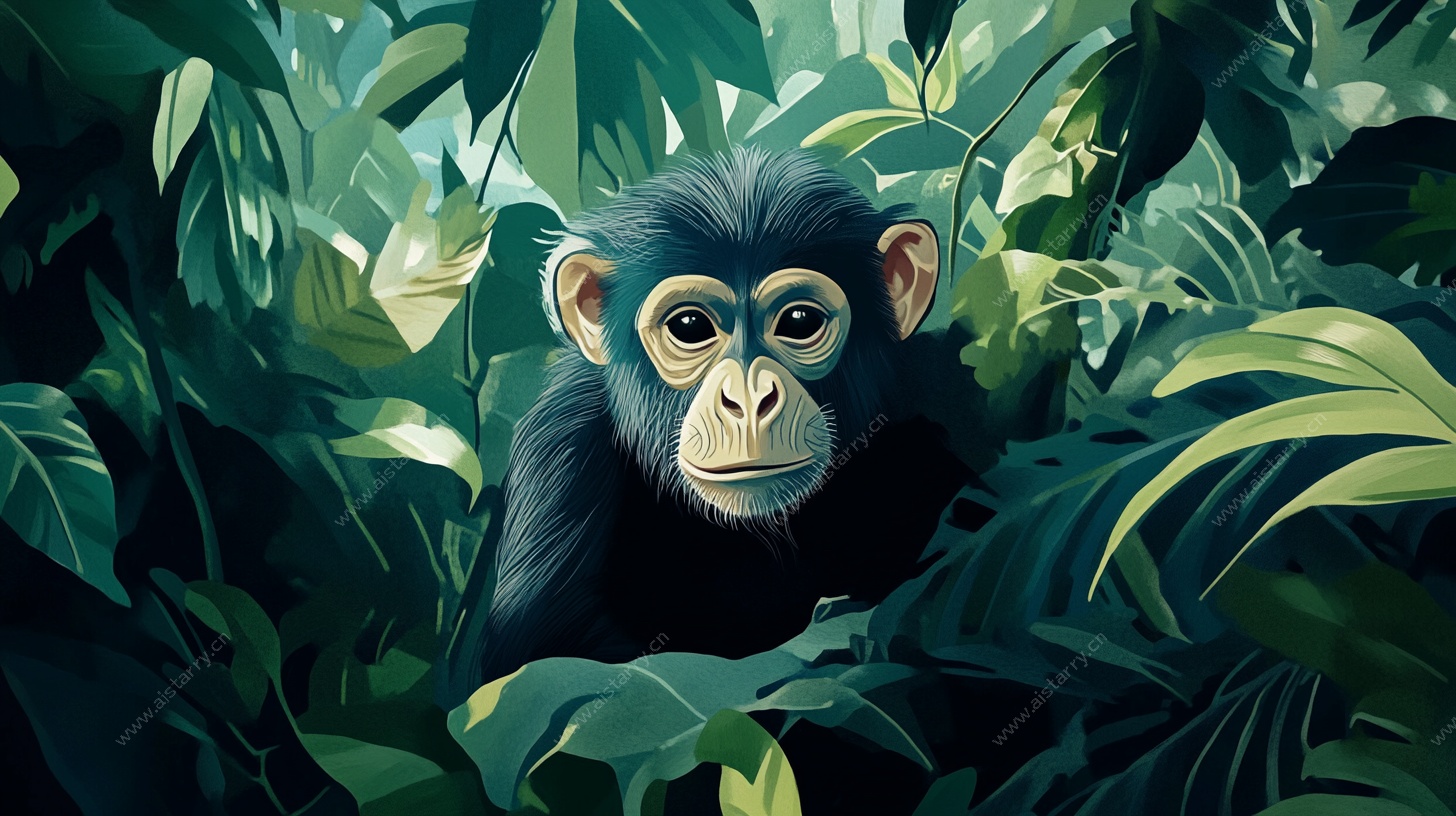 丛林中的黑猩猩