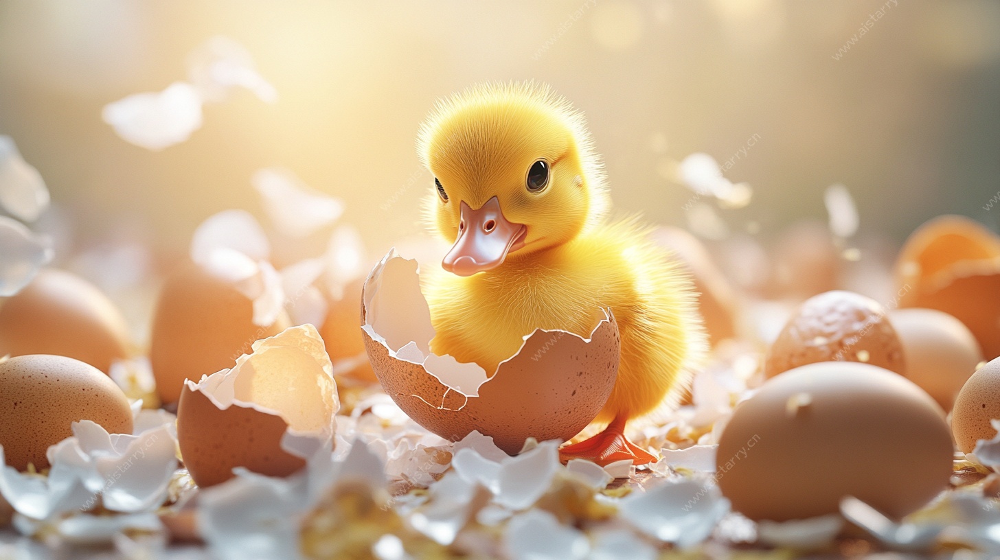 破壳而出的小黄鸭
