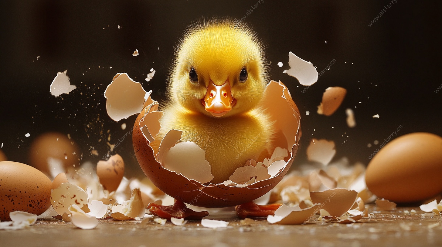 破壳而出的小黄鸭