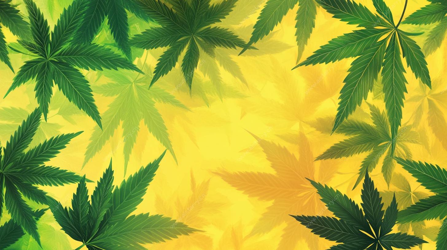 大麻叶渐变背景图案