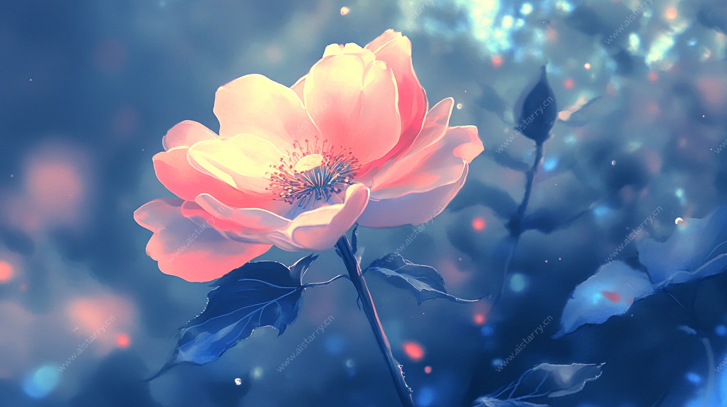 梦幻粉色花卉特写