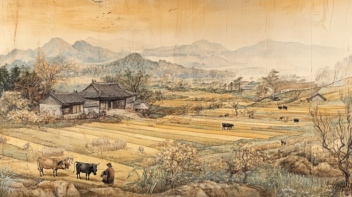 乡村田园牧歌图景