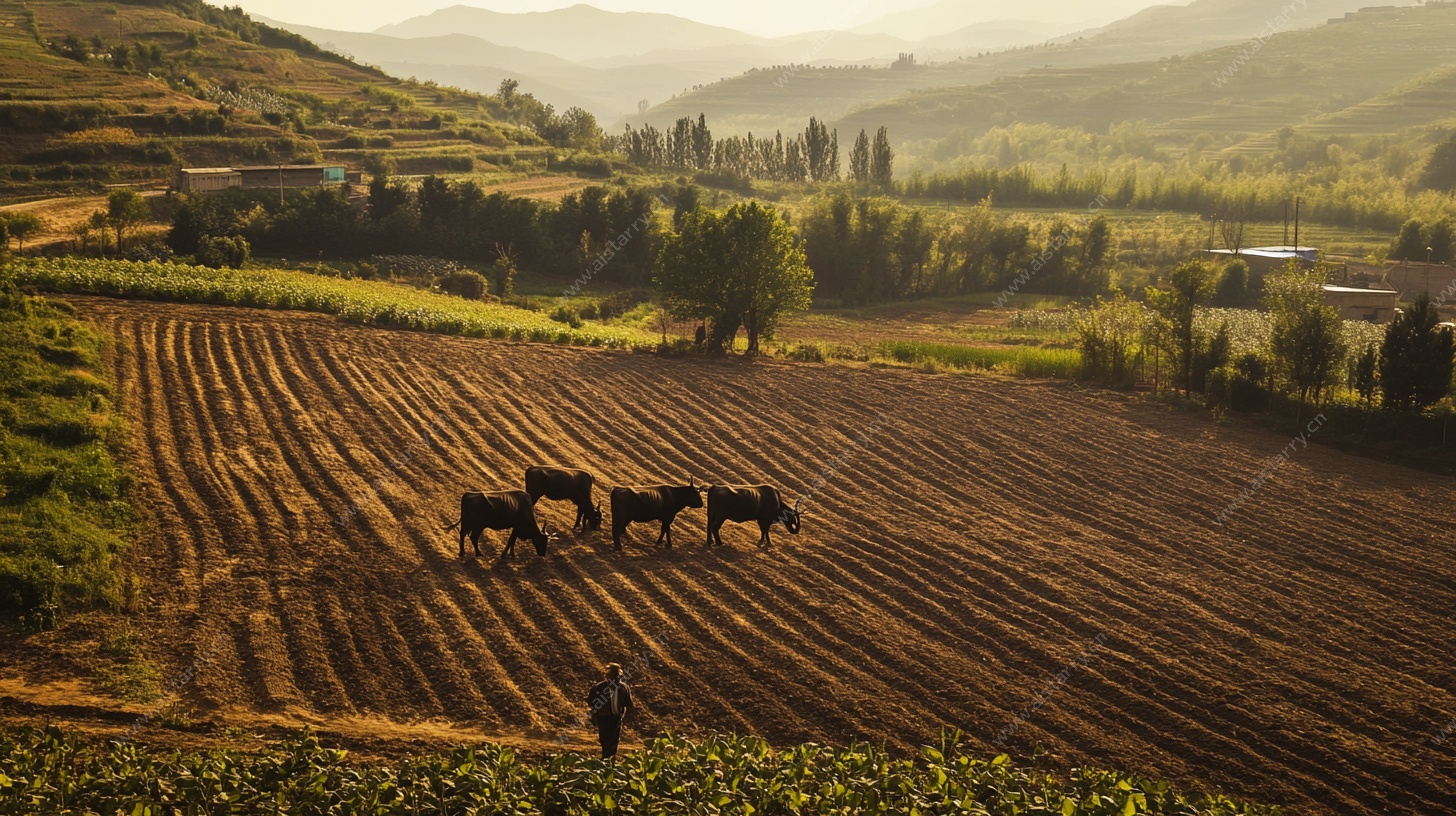 田园牧歌中的乡村风光