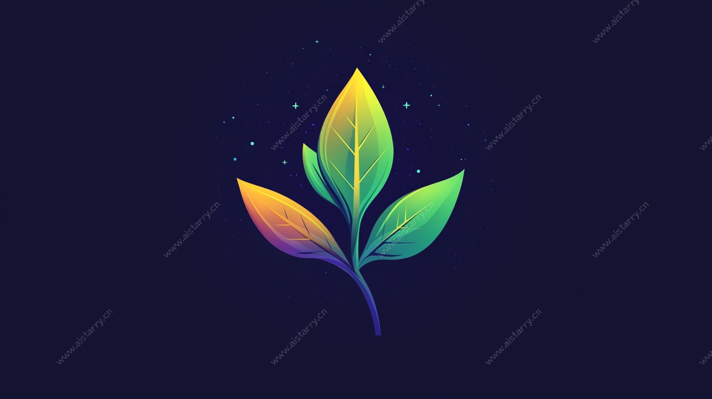 梦幻多彩树叶图标