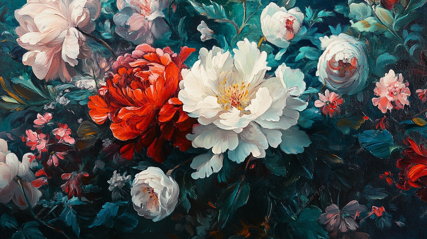 繁花似锦牡丹图