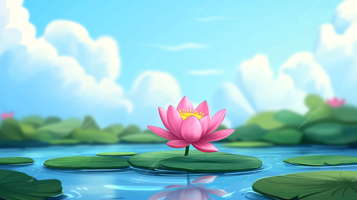 绽放的粉色睡莲